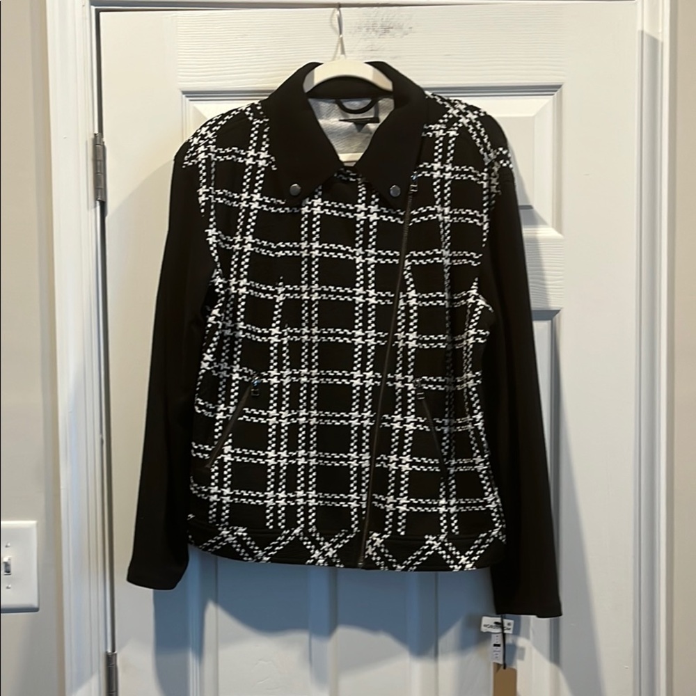 Halogen Black and White Plaid Jacket
